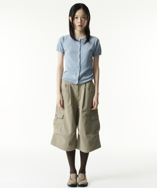THECOLDESTMOMENT(ザコールデストモーメント)の「TCM button half knit cardigan (blue)(カーディガン/ボレロ・レディース・その他・SMALL/MEDIUM)」の6枚目の写真