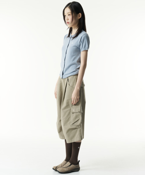 THECOLDESTMOMENT(ザコールデストモーメント)の「TCM button half knit cardigan (blue)(カーディガン/ボレロ・レディース・その他・SMALL/MEDIUM)」の7枚目の写真