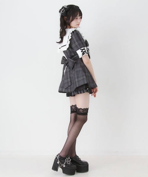 DearMyLove（ディアマイラブ）の「キラキラハートビジューリボンセーラーセットアップ（セットアップ・レディース・ブラック/ネイビー・3L/LARGE/MEDIUM）」の15枚目の写真
