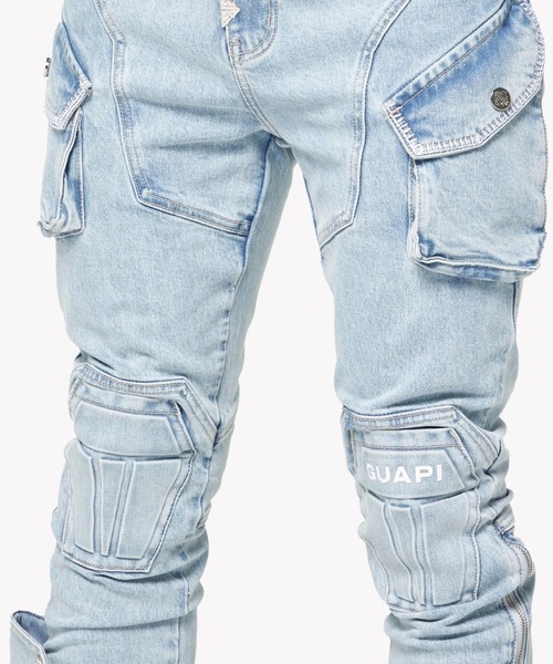 L.H.P（エルエイチピー）の「GUAPI/グアピ/Aqua Blue Coffin Arc Denim（デニムパンツ・メンズ・ブルー・34/32/30/28）」の8枚目の写真