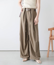 AMELY | 裾ドロスト タックワイドパンツ(その他パンツ)