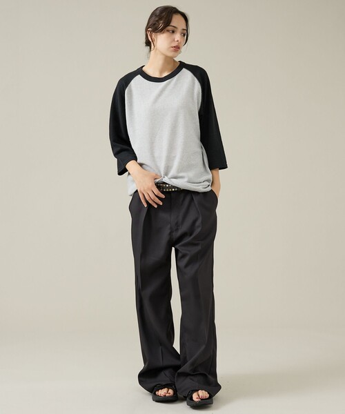 JEMORGAN(ジェーイーモーガン)の「【JEMORGAN /ジェーイーモーガン 】ワッフルラグランスリーブ7分袖Tシャツ/ユニセックス/JQ011-12S(Tシャツ/カットソー・メンズ・グレー系その他/アイボリー/グリーン系その他/ホワイト系その他/ネイビー・L/M/XL)」の6枚目の写真