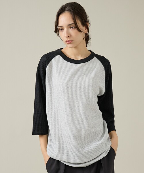 JEMORGAN(ジェーイーモーガン)の「【JEMORGAN /ジェーイーモーガン 】ワッフルラグランスリーブ7分袖Tシャツ/ユニセックス/JQ011-12S(Tシャツ/カットソー・メンズ・グレー系その他/アイボリー/グリーン系その他/ホワイト系その他/ネイビー・L/M/XL)」の13枚目の写真