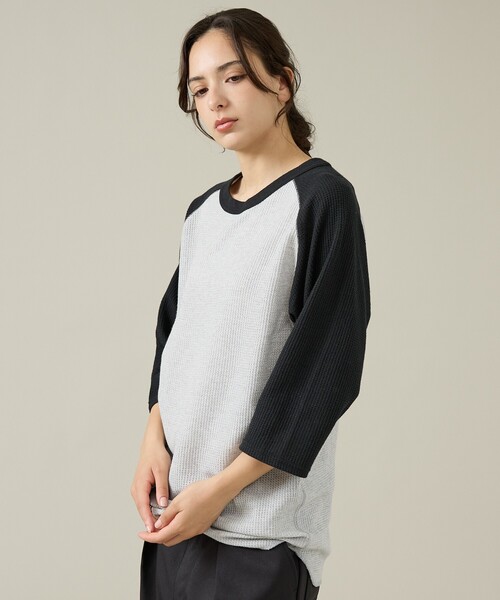 JEMORGAN(ジェーイーモーガン)の「【JEMORGAN /ジェーイーモーガン 】ワッフルラグランスリーブ7分袖Tシャツ/ユニセックス/JQ011-12S(Tシャツ/カットソー・メンズ・グレー系その他/アイボリー/グリーン系その他/ホワイト系その他/ネイビー・L/M/XL)」の14枚目の写真