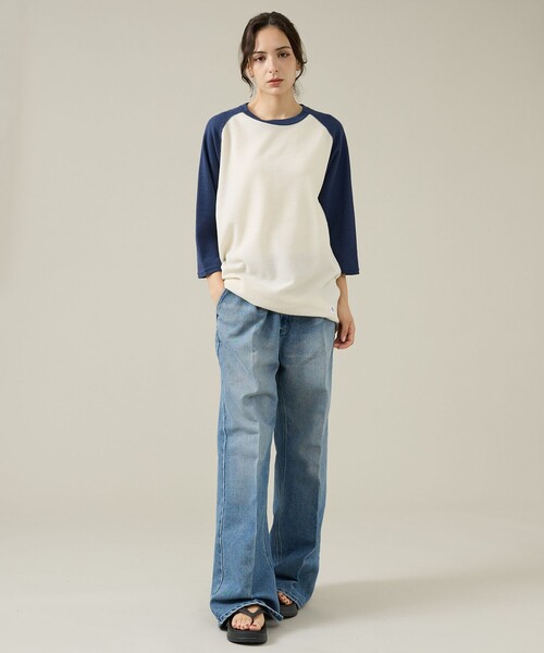 JEMORGAN(ジェーイーモーガン)の「【JEMORGAN /ジェーイーモーガン 】ワッフルラグランスリーブ7分袖Tシャツ/ユニセックス/JQ011-12S(Tシャツ/カットソー・メンズ・グレー系その他/アイボリー/グリーン系その他/ホワイト系その他/ネイビー・L/M/XL)」の21枚目の写真