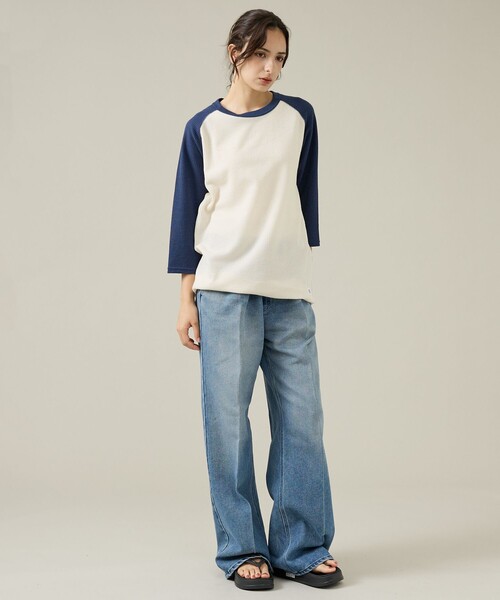 JEMORGAN(ジェーイーモーガン)の「【JEMORGAN /ジェーイーモーガン 】ワッフルラグランスリーブ7分袖Tシャツ/ユニセックス/JQ011-12S(Tシャツ/カットソー・メンズ・グレー系その他/アイボリー/グリーン系その他/ホワイト系その他/ネイビー・L/M/XL)」の22枚目の写真