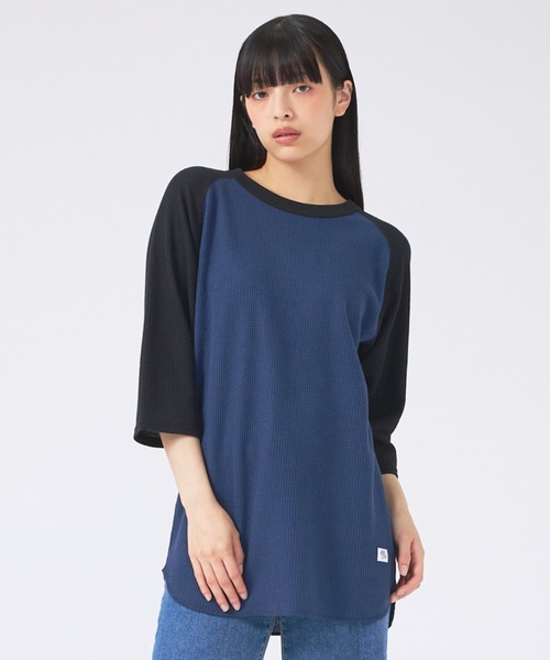 JEMORGAN(ジェーイーモーガン)の「【JEMORGAN /ジェーイーモーガン 】ワッフルラグランスリーブ7分袖Tシャツ/ユニセックス/JQ011-12S(Tシャツ/カットソー・メンズ・グレー系その他/アイボリー/グリーン系その他/ホワイト系その他/ネイビー・L/M/XL)」の1枚目の写真