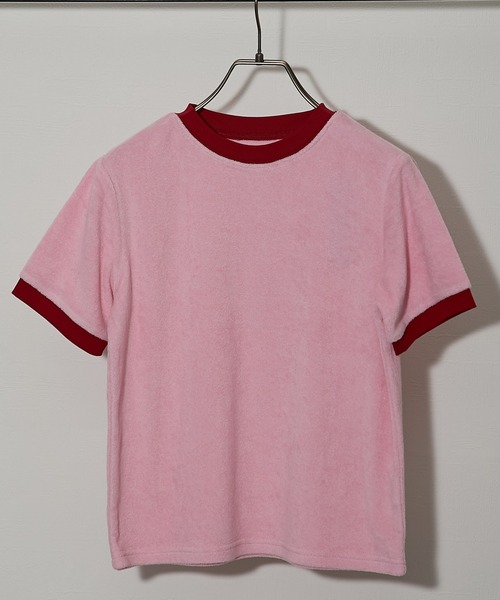 BASERANGE リブカットソー 半袖 S ピンク PING APPAREL】サンベール×クールフローカノコ半袖ハイネックシャツ