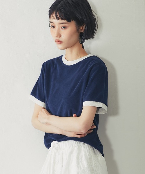 パイルリンガー半袖トップス（Tシャツ/カットソー）｜ANOTHER S