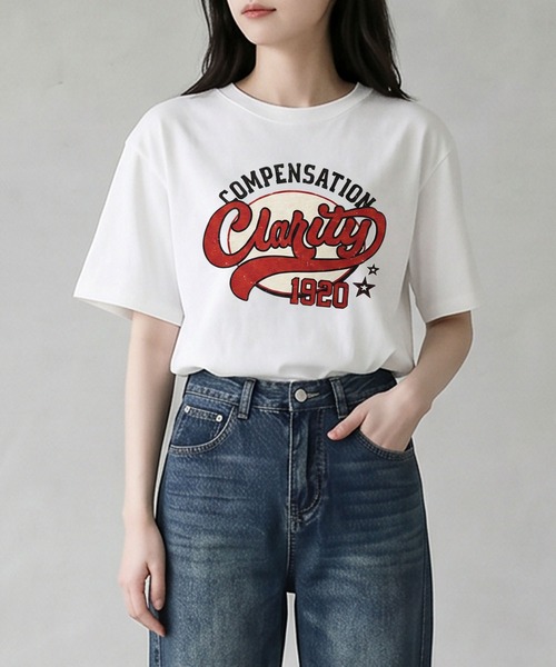 aimoha（アイモハ）の「ヴィンテージロゴプリントTシャツ（Tシャツ/カットソー・レディース・ブラック/ダークグレー/ネイビー/ホワイト/ライトグレー・FREE）」の16枚目の写真