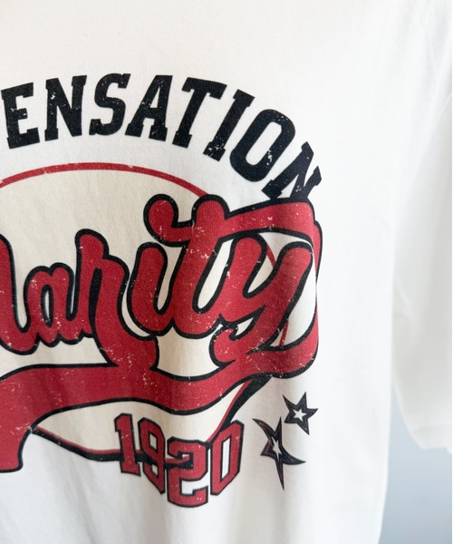 aimoha（アイモハ）の「ヴィンテージロゴプリントTシャツ（Tシャツ/カットソー・レディース・ブラック/ダークグレー/ネイビー/ホワイト/ライトグレー・FREE）」の11枚目の写真
