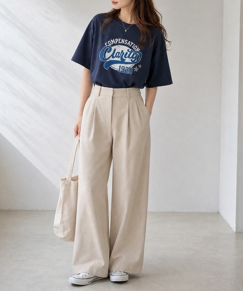 aimoha（アイモハ）の「ヴィンテージロゴプリントTシャツ（Tシャツ/カットソー・レディース・ブラック/ダークグレー/ネイビー/ホワイト/ライトグレー・FREE）」の8枚目の写真