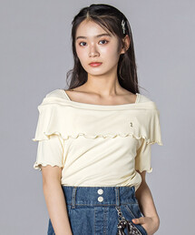 ZIDDY | オフショル風Tシャツ(130~160cm)(Tシャツ/カットソー)
