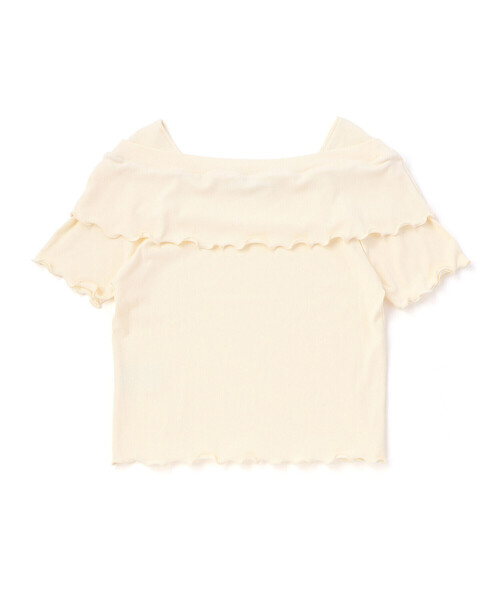 ZIDDY（ジディ）の「オフショル風Tシャツ(130~160cm)（Tシャツ/カットソー・キッズ・オフホワイト/グレー・140cm/FREE/150cm/130cm）」の8枚目の写真