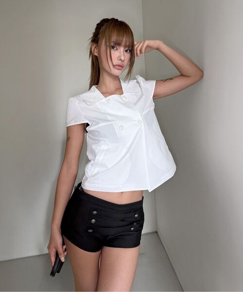 Midnight Move(ミッドナイトムーブ)の「2 bt blouse (white)(シャツ/ブラウス・レディース・その他・FREE)」の5枚目の写真
