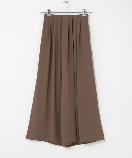 URBAN RESEARCH ROSSO WOMEN(アーバンリサーチ ロッソ)の「ジョーゼットタックワイドパンツ(その他パンツ・レディース・ブラウン/ネイビー・38/36)」の1枚目の写真