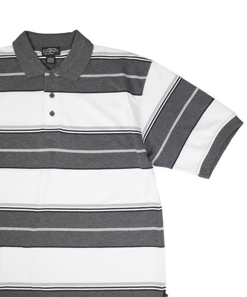 Cal Top(キャルトップ)の「【T19】【Cal Top/キャルトップ】STRIPE POLO SHIRTS(ポロシャツ・メンズ・ブラウン/ブラック/チャコールグレー・SMALL/MEDIUM/LARGE/X-LARGE)」の12枚目の写真