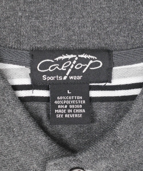 Cal Top(キャルトップ)の「【T19】【Cal Top/キャルトップ】STRIPE POLO SHIRTS(ポロシャツ・メンズ・ブラウン/ブラック/チャコールグレー・SMALL/MEDIUM/LARGE/X-LARGE)」の14枚目の写真