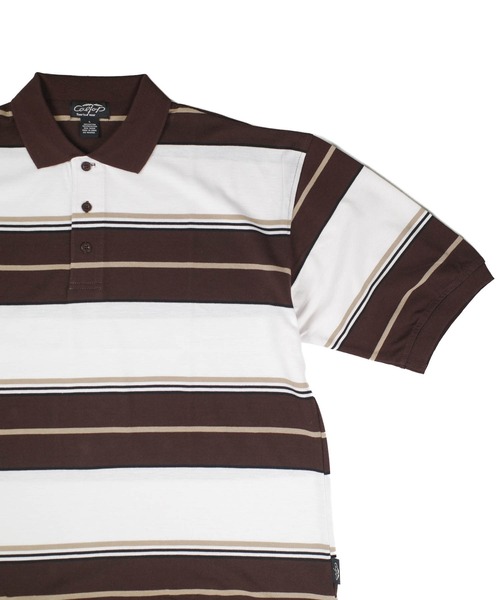Cal Top(キャルトップ)の「【T19】【Cal Top/キャルトップ】STRIPE POLO SHIRTS(ポロシャツ・メンズ・ブラウン/ブラック/チャコールグレー・SMALL/MEDIUM/LARGE/X-LARGE)」の20枚目の写真