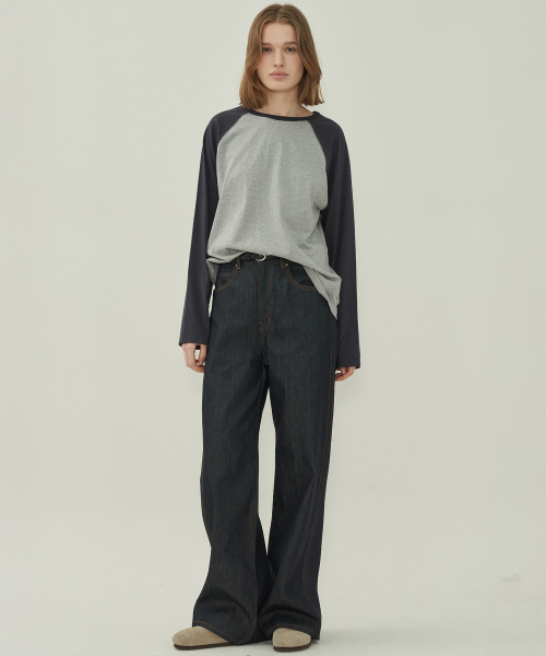 MOTT(モット)の「ノンフェイドステッチデニム - ネイビー(デニムパンツ・レディース・その他・SMALL/MEDIUM)」の2枚目の写真