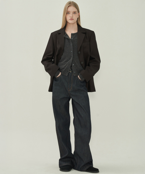 MOTT(モット)の「ノンフェイドステッチデニム - ネイビー(デニムパンツ・レディース・その他・SMALL/MEDIUM)」の5枚目の写真
