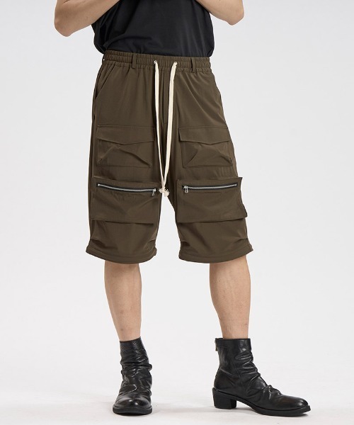 NO ID.(ノーアイディ)の「mp15134-マルチポケットイージーワイドPT パンツ(858006-502P)(カーゴパンツ・メンズ・ブラック/カーキ/グレー・2/1)」の20枚目の写真