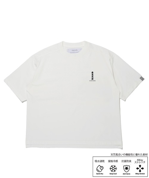 SUPERTHANKS(スーパーサンクス)の「【吸水速乾・接触冷感・抗菌防臭】最高感謝プリントTシャツ Functional S/S T-shirt(Tシャツ/カットソー・メンズ・ブラック/ホワイト・S/M/L)」の3枚目の写真
