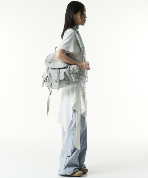 THECOLDESTMOMENT（ザコールデストモーメント）の「TCM 3 pocket sweat backpack (melange grey)（バックパック/リュック・レディース・その他・OS）」の6枚目の写真