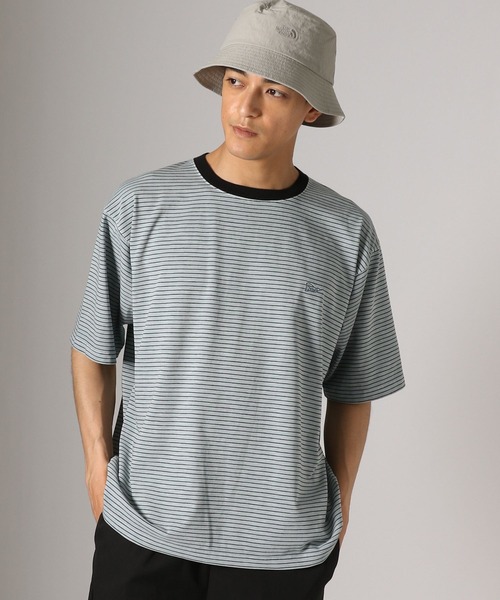 BAYFLOW(ベイフロー)の「【接触冷感・吸水速乾】ピグメントボーダーTEE(Tシャツ/カットソー・メンズ・ライトベージュ/チャコール/セージグリーン・LARGE/MEDIUM)」の3枚目の写真