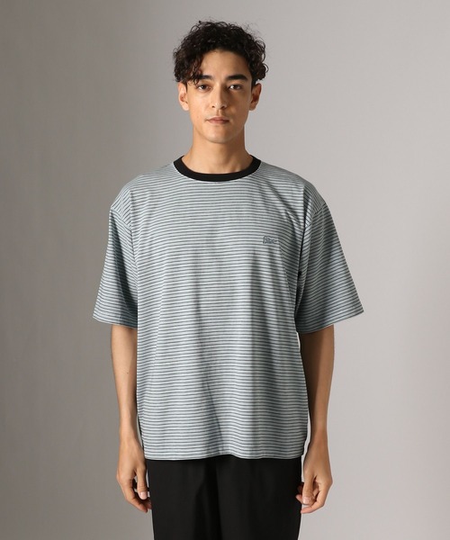 BAYFLOW(ベイフロー)の「【接触冷感・吸水速乾】ピグメントボーダーTEE(Tシャツ/カットソー・メンズ・ライトベージュ/チャコール/セージグリーン・LARGE/MEDIUM)」の13枚目の写真