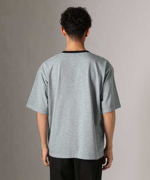 BAYFLOW(ベイフロー)の「【接触冷感・吸水速乾】ピグメントボーダーTEE(Tシャツ/カットソー・メンズ・ライトベージュ/チャコール/セージグリーン・LARGE/MEDIUM)」の15枚目の写真