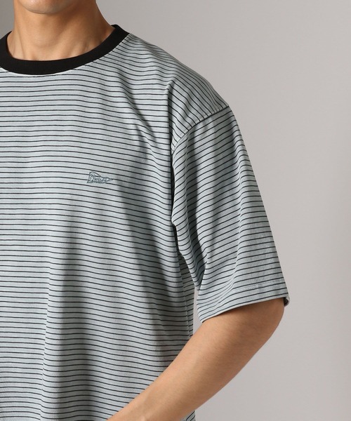 BAYFLOW(ベイフロー)の「【接触冷感・吸水速乾】ピグメントボーダーTEE(Tシャツ/カットソー・メンズ・ライトベージュ/チャコール/セージグリーン・LARGE/MEDIUM)」の18枚目の写真