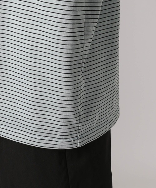 BAYFLOW(ベイフロー)の「【接触冷感・吸水速乾】ピグメントボーダーTEE(Tシャツ/カットソー・メンズ・ライトベージュ/チャコール/セージグリーン・LARGE/MEDIUM)」の19枚目の写真