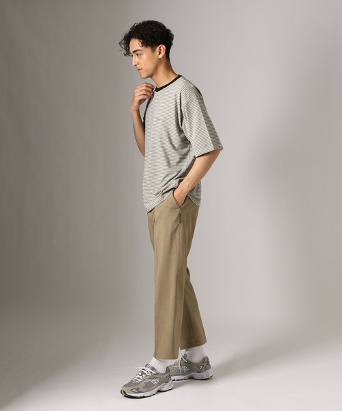 BAYFLOW(ベイフロー)の「【接触冷感・吸水速乾】ピグメントボーダーTEE(Tシャツ/カットソー・メンズ・ライトベージュ/チャコール/セージグリーン・LARGE/MEDIUM)」の7枚目の写真