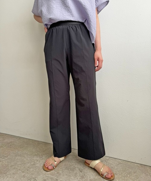LHELBIE(レルビエ)の「クールストレッチパンツ(スラックス・レディース・ブラック/パープル/ライトグリーン/キャメル・M)」の2枚目の写真