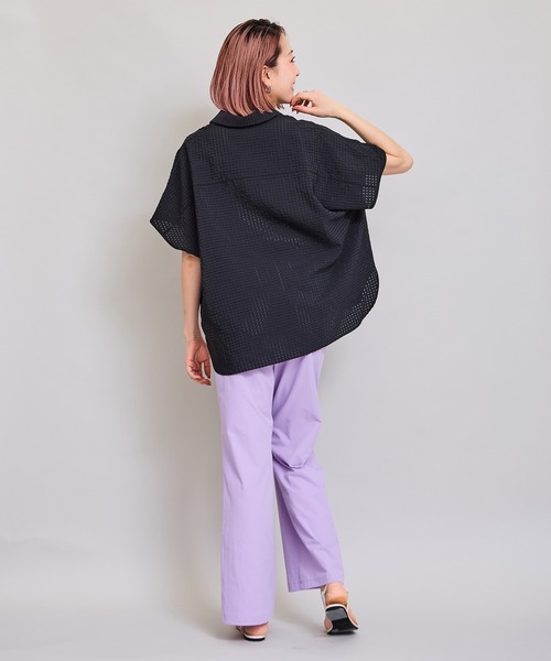 LHELBIE(レルビエ)の「クールストレッチパンツ(スラックス・レディース・ブラック/パープル/ライトグリーン/キャメル・M)」の10枚目の写真