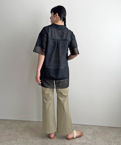 LHELBIE(レルビエ)の「クールストレッチパンツ(スラックス・レディース・ブラック/パープル/ライトグリーン/キャメル・M)」の15枚目の写真