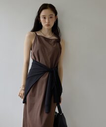 【Noka】カップ付スクエアカットキャミワンピース