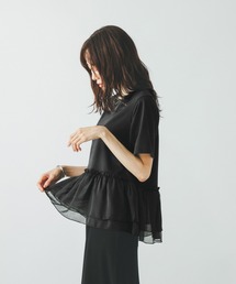 GLOBAL WORK | フローズン裾フリル切り替えTシャツ/872700(Tシャツ/カットソー)