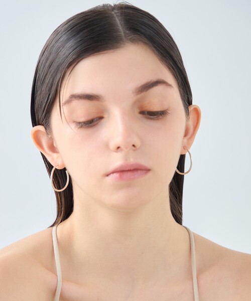 ete（エテ）の「[シグナルフープ] ピアス S（ピアス（両耳用）・レディース・シルバー・FREE）」の5枚目の写真