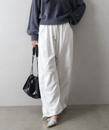 サイド切り替えワイドスウェットパンツ