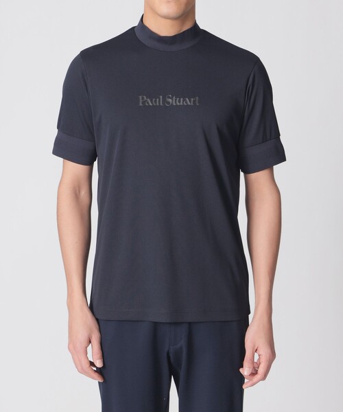 Paul Stuart(ポールスチュアート)の「【GOLF Men’s/吸水速乾】エアリーメッシュモックネック半袖シャツ(Tシャツ/カットソー・メンズ・ホワイト/ネイビー・M/L/XL)」の8枚目の写真