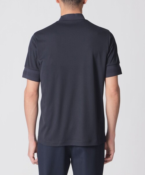 Paul Stuart(ポールスチュアート)の「【GOLF Men’s/吸水速乾】エアリーメッシュモックネック半袖シャツ(Tシャツ/カットソー・メンズ・ホワイト/ネイビー・M/L/XL)」の10枚目の写真