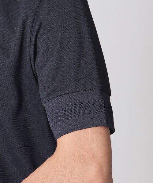Paul Stuart(ポールスチュアート)の「【GOLF Men’s/吸水速乾】エアリーメッシュモックネック半袖シャツ(Tシャツ/カットソー・メンズ・ホワイト/ネイビー・M/L/XL)」の11枚目の写真
