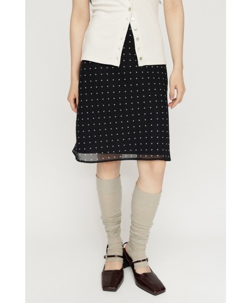 SLY(スライ)の「VINTAGE LIKE FLARE SKIRT ヴィンテージライクフレアスカート 夏服 秋服(スカート・レディース・ピンク系その他/ブラック系その他2・0/1)」の2枚目の写真
