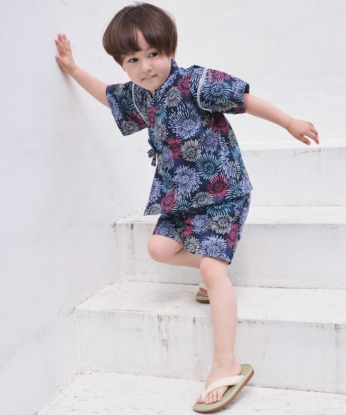 petit main(プティマイン)の「BABY GIRLS甚平(浴衣・キッズ・アイボリー/ピンク/カラフル・70cm/80cm)」の19枚目の写真
