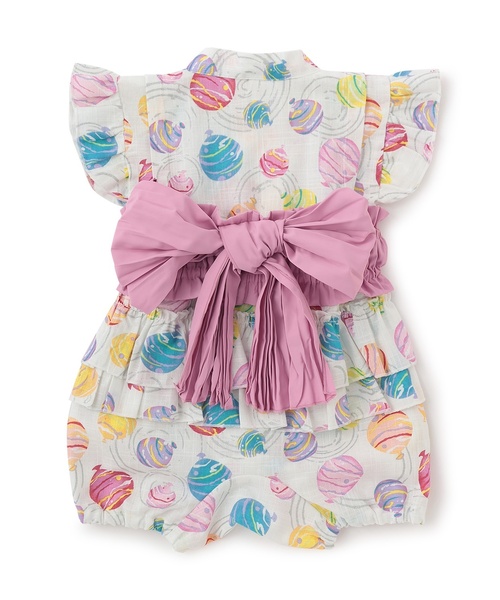 petit main(プティマイン)の「BABY GIRLS甚平(浴衣・キッズ・アイボリー/ピンク/カラフル・70cm/80cm)」の17枚目の写真