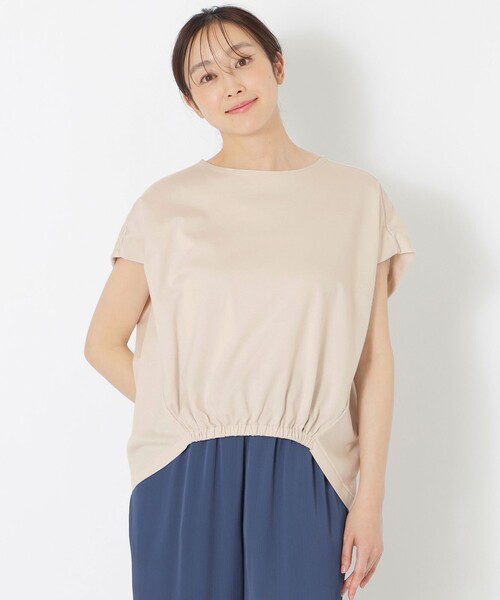 S.ESSENTIALS（エスエッセンシャルズ）の「ギャザーコクーンプルオーバー（Tシャツ/カットソー・レディース・ブルー/ホワイト系その他/ブラック/パープル・38）」の2枚目の写真