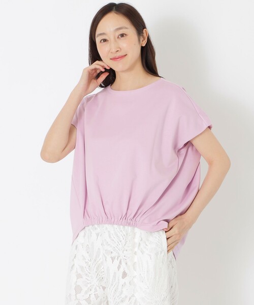 S.ESSENTIALS（エスエッセンシャルズ）の「ギャザーコクーンプルオーバー（Tシャツ/カットソー・レディース・ブルー/ホワイト系その他/ブラック/パープル・38）」の4枚目の写真