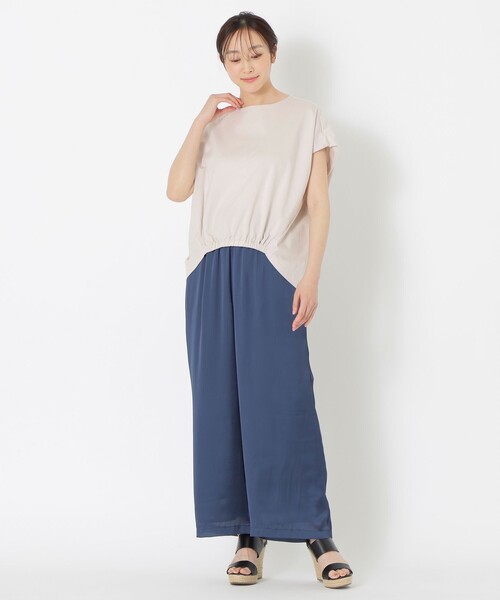 S.ESSENTIALS（エスエッセンシャルズ）の「ギャザーコクーンプルオーバー（Tシャツ/カットソー・レディース・ブルー/ホワイト系その他/ブラック/パープル・38）」の5枚目の写真